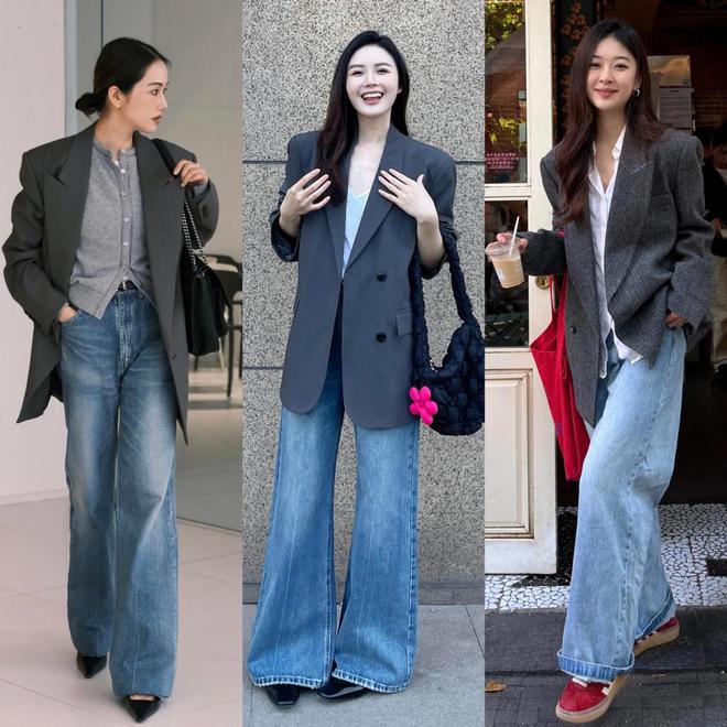 40+女生这样穿更减龄时髦春天“西装+牛仔裤”太养眼(图5)