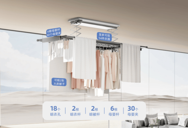 衣体验——衣被同晒才是真爱智能晾衣架：盼盼重新定义晾(图2)